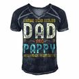 I Have Two Titles Dad And Pappy Retro Vintage Men's Short Sleeve V-neck 3D Print Retro Tshirt Navy Blue