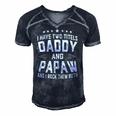 I Have Two Titles Daddy And Papaw I Rock Them Both Men's Short Sleeve V-neck 3D Print Retro Tshirt Navy Blue