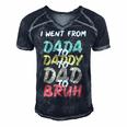 I Went From Dada To Daddy To Dad To Bruh Funny Fathers Day Men's Short Sleeve V-neck 3D Print Retro Tshirt Navy Blue