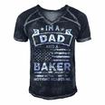 Im A Dad And Baker Funny Fathers Day & 4Th Of July Men's Short Sleeve V-neck 3D Print Retro Tshirt Navy Blue