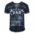 Im A Dad And Biochemist Funny Fathers Day & 4Th Of July Men's Short Sleeve V-neck 3D Print Retro Tshirt Navy Blue