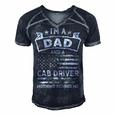 Im A Dad And Cab Driver Funny Fathers Day & 4Th Of July Men's Short Sleeve V-neck 3D Print Retro Tshirt Navy Blue
