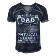 Im A Dad And Physical Therapist Fathers Day & 4Th Of July Men's Short Sleeve V-neck 3D Print Retro Tshirt Navy Blue