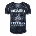 Im A Dad Grandpa Funny Veteran Fathers Day Men's Short Sleeve V-neck 3D Print Retro Tshirt Navy Blue