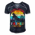 Its Not A Dad Bod Its A Father Figure Fathers Day Dad Jokes Men's Short Sleeve V-neck 3D Print Retro Tshirt Navy Blue