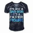 Its Not A Dad Bod Its A Father Figure Fathers Day Men's Short Sleeve V-neck 3D Print Retro Tshirt Navy Blue