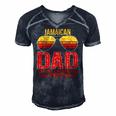 Jamaican Dad Retro Sunglasses Jamaica Fathers Day Men's Short Sleeve V-neck 3D Print Retro Tshirt Navy Blue