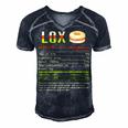 Lox Nutrition Facts Funny Christmas 12 Shirt Men's Short Sleeve V-neck 3D Print Retro Tshirt Navy Blue