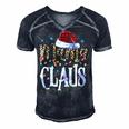 Mama Nana Claus Christmas Pajamas 505 Shirt Men's Short Sleeve V-neck 3D Print Retro Tshirt Navy Blue