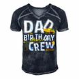 Mens Construction Dad Birthday Crew Party Worker Dad Men's Short Sleeve V-neck 3D Print Retro Tshirt Navy Blue