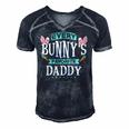 Mens Every Bunnys Favorite Daddy Tee Cute Easter Egg Gift Men's Short Sleeve V-neck 3D Print Retro Tshirt Navy Blue
