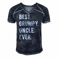 Mens Funny Best Grumpy Uncle Ever Grouchy Uncle Gift Men's Short Sleeve V-neck 3D Print Retro Tshirt Navy Blue