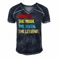 Mens Morris The Man The Myth The Legend Men's Short Sleeve V-neck 3D Print Retro Tshirt Navy Blue Mens Morris The Man The Myth The Legend Men's Short Sleeve V-neck 3D Print Retro Tshirt Navy Blue