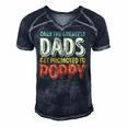 Mens Only The Greatest Dads Get Promoted To Poppy Men's Short Sleeve V-neck 3D Print Retro Tshirt Navy Blue