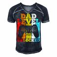 Mens Pregnancy Announcement Dad Level Unlocked Soon To Be Father V2 Men's Short Sleeve V-neck 3D Print Retro Tshirt Navy Blue