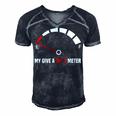 My Give A Shit Meter Is Empty Sarcastic Autocollant 394 Trending Shirt Men's Short Sleeve V-neck 3D Print Retro Tshirt Navy Blue