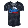 Natty Daddy Funny Fathers Day Men's Short Sleeve V-neck 3D Print Retro Tshirt Navy Blue