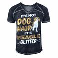 Not Dog Hair Beagle Glitter Pet Owner Dog Lover Beagle 61 Beagle Dog Men's Short Sleeve V-neck 3D Print Retro Tshirt Navy Blue