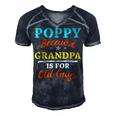 Poppy Because Grandpa Is For Old Guys V3 Men's Short Sleeve V-neck 3D Print Retro Tshirt Navy Blue