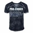 Pro Choice Definition Feminist Womens Rights My Choice Men's Short Sleeve V-neck 3D Print Retro Tshirt Navy Blue