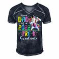 Proud Dad Of A 2022 Pre-K Graduate Unicorn Grad Senior Men's Short Sleeve V-neck 3D Print Retro Tshirt Navy Blue