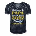 Proud Papa Of 2022 College Graduate Grandpa Graduation Men's Short Sleeve V-neck 3D Print Retro Tshirt Navy Blue
