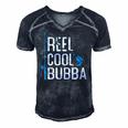 Reel Cool Bubba Fishing Fathers Day Gift Fisherman Bubba Men's Short Sleeve V-neck 3D Print Retro Tshirt Navy Blue