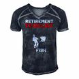 Retirement To Do List Fish I Worked My Whole Life To Fish Men's Short Sleeve V-neck 3D Print Retro Tshirt Navy Blue