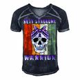 Rett Syndrome Warrior Skull Women Vintage Purple Ribbon Rett Syndrome Rett Syndrome Awareness Men's Short Sleeve V-neck 3D Print Retro Tshirt Navy Blue