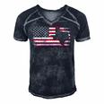 Texas 4Th Of July American Flag Usa Patriotic Men Women Men's Short Sleeve V-neck 3D Print Retro Tshirt Navy Blue