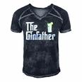 The Gin Father Funny Gin And Tonic Gifts Classic Men's Short Sleeve V-neck 3D Print Retro Tshirt Navy Blue