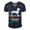 This Is My Christmas Pajama 875 Shirt Men's Short Sleeve V-neck 3D Print Retro Tshirt Navy Blue