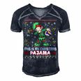 This Is My Christmas Pajama Volleyball 874 Shirt Men's Short Sleeve V-neck 3D Print Retro Tshirt Navy Blue