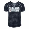 To Do List Your Dad Funny Sarcastic To Do List Men's Short Sleeve V-neck 3D Print Retro Tshirt Navy Blue