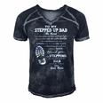 To My Stepped Up Dad His Name Men's Short Sleeve V-neck 3D Print Retro Tshirt Navy Blue