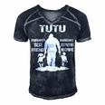 Tutu Grandpa Gift Tutu Best Friend Best Partner In Crime Men's Short Sleeve V-neck 3D Print Retro Tshirt Navy Blue