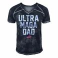 Ultra Maga Dad Ultra Maga Republicans Dad Men's Short Sleeve V-neck 3D Print Retro Tshirt Navy Blue
