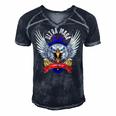 Ultra Maga Eagle Proud Ultra Maga Men's Short Sleeve V-neck 3D Print Retro Tshirt Navy Blue