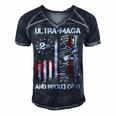 Ultra Maga We The People Proud Republican Usa Flag Men's Short Sleeve V-neck 3D Print Retro Tshirt Navy Blue