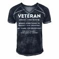 Veteran Definition Funny Proud Veteran Military Meaning T-Shirt Men's Short Sleeve V-neck 3D Print Retro Tshirt Navy Blue