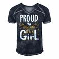 Vintage Proud New Dad Its A Girl Father Daughter Baby Girl Men's Short Sleeve V-neck 3D Print Retro Tshirt Navy Blue