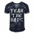 Yeah The Dads Funny Dad Fathers Day Back Print Men's Short Sleeve V-neck 3D Print Retro Tshirt Navy Blue