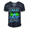 You Dont Have To Be Crazy To Camp Funny Camping T Shirt Men's Short Sleeve V-neck 3D Print Retro Tshirt Navy Blue