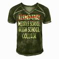 2022 Elementary Graduation-Fun Elementary School Graduation Men's Short Sleeve V-neck 3D Print Retro Tshirt Green