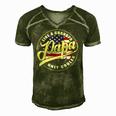 4Th Of July Dad Gifts Papa Like A Grandpa Only Cooler Men's Short Sleeve V-neck 3D Print Retro Tshirt Green