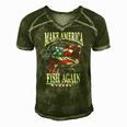 4Th Of July Fishing Make America Fish Again Usa Fisherman Men's Short Sleeve V-neck 3D Print Retro Tshirt Green