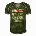 5Th Grade Graduationart-Funny Elementary Graduation Men's Short Sleeve V-neck 3D Print Retro Tshirt Green