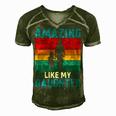 Amazing Like My Daughter Funny Fathers Day Gift Men's Short Sleeve V-neck 3D Print Retro Tshirt Green