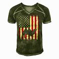 American Flag Camel Animal Vintage 4Th Of July Gift Men's Short Sleeve V-neck 3D Print Retro Tshirt Green