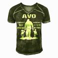 Avo Grandpa Gift Avo Best Friend Best Partner In Crime Men's Short Sleeve V-neck 3D Print Retro Tshirt Green